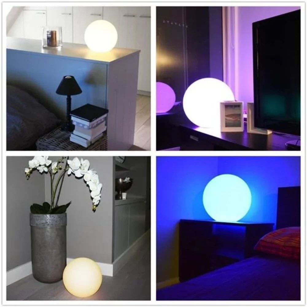 LED Ball Light, 6-Inch Rechargeable & Remote Control Globe Lights 16 RGB